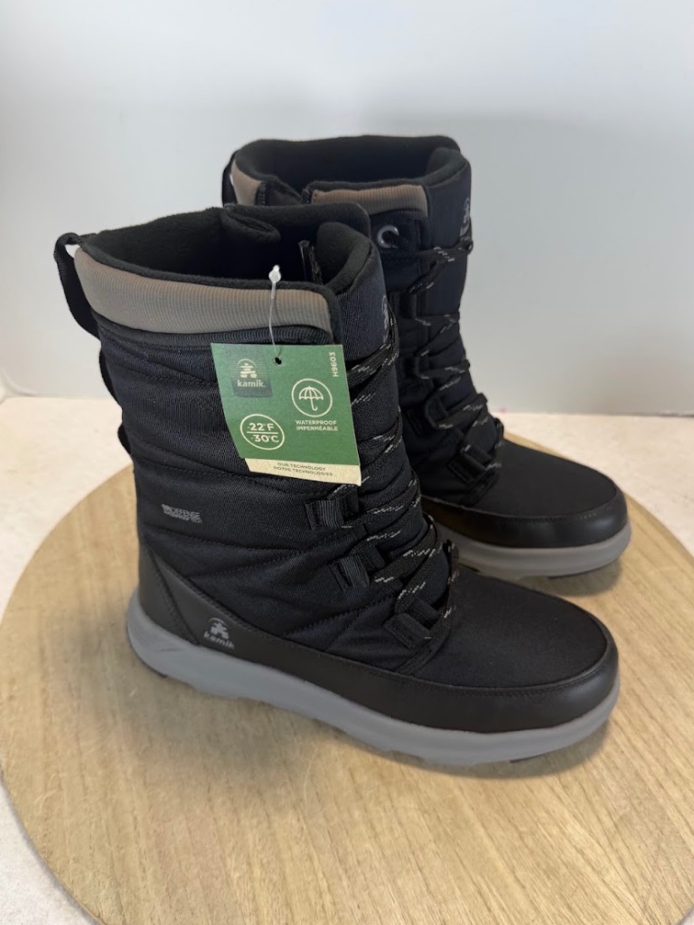 Kamik Women’s Winter Snow Boots Size 8 Black Waterproof Insulated -22°F NWT